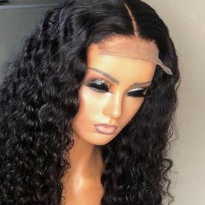 Human hair water wave wig